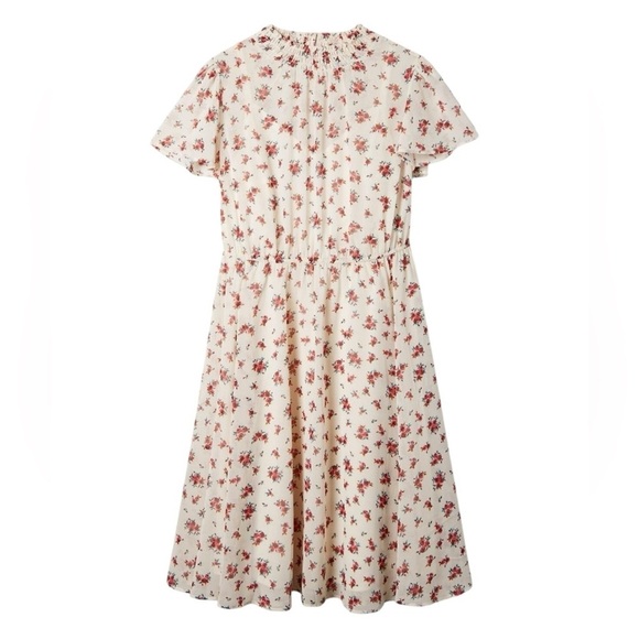 Torrid Plus Size 2 (2X / 18-20) White Floral Chiffon Flutter-Sleeve Dress – Flow - Picture 2 of 10